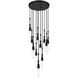 Louise 11 Light 15 inch Matte Black Chandelier Ceiling Light